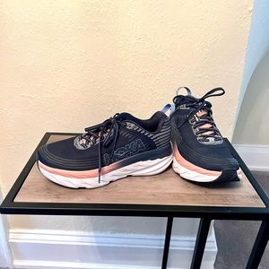 Hoka Bondi 6 size 8.5 Wide worn once! Blue and pale pink